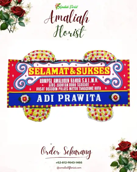 Papan Bunga Ucapan Selamat Turitempel